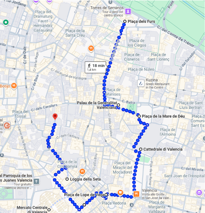 mappa tour maria antonietta
